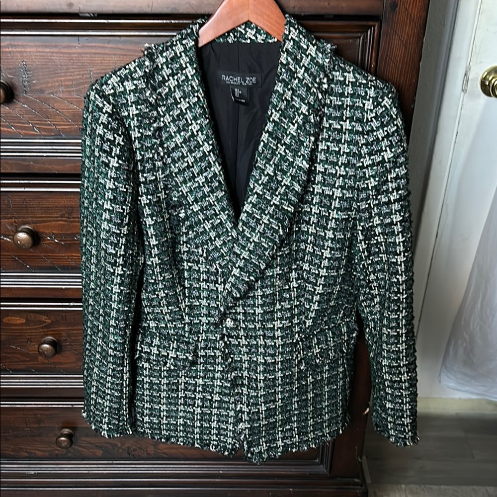 Rachel Zoe Green and White Sport Coat